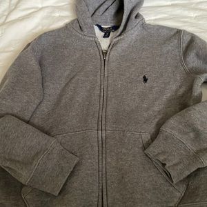 Boys size 8 Ralph Lauren zippered hoodie jacket.
